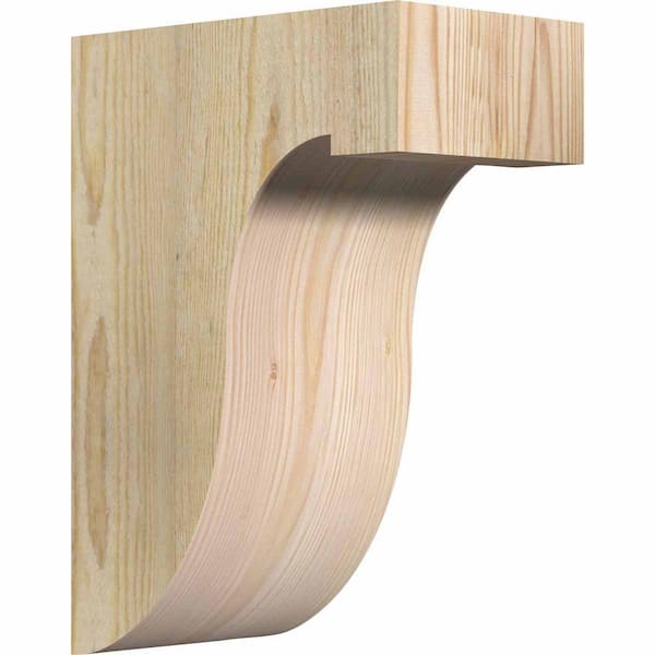 Ekena Millwork 6 in. x 10 in. x 14 in. Douglas Fir Del Monte Rough Sawn Corbel