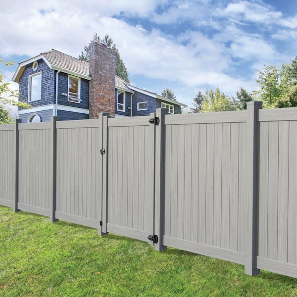 Washington 4 ft. x 6 ft. Driftwood Gray Vinyl Fence Gate