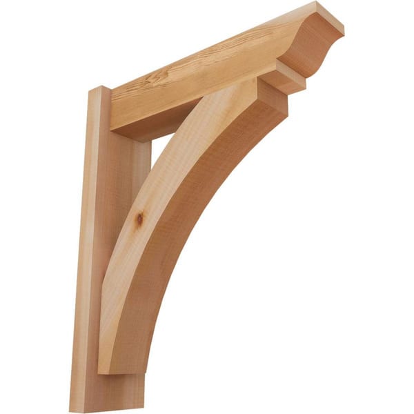 Ekena Millwork 6 in. x 24 in. x 20 in. Western Red Cedar Thorton Traditional Smooth Outlooker