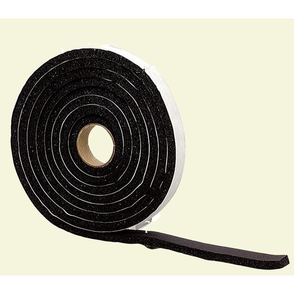 Buy 1/2 in. x 10 ft. Black Sponge Rubber Foam Weatherstrip Tape Online