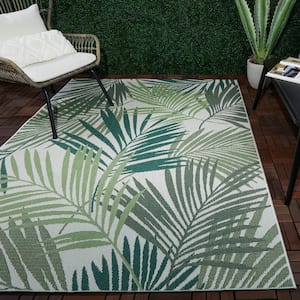 Green Palms 9 ft. x 12 ft. Indoor/Outdoor Area Rug