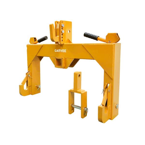 3 Point Quick Hitch with Upgrade Versatile Adapter for Category 1 Tractors, 3000Lbs Capacity with 2" Receiver