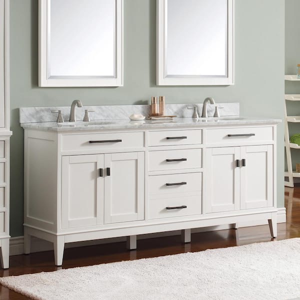 Avanity Madison 72-in White Bathroom Vanity Cabinet Avanity Madison 72-in White Bathroom Vanity Cabinet