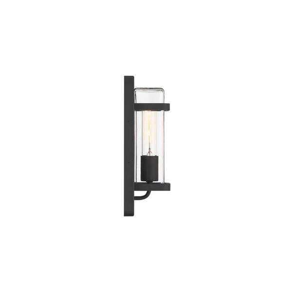 Designers Fountain - Pearl Street Black 1-Light Outdoor Line Voltage Hardwired Porch Light Wall Sconce with No Bulbs Included