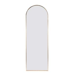 Gold 22 in. W x 65 in. H Arched Aluminum Alloy Metal Framed, Full Length Mirror