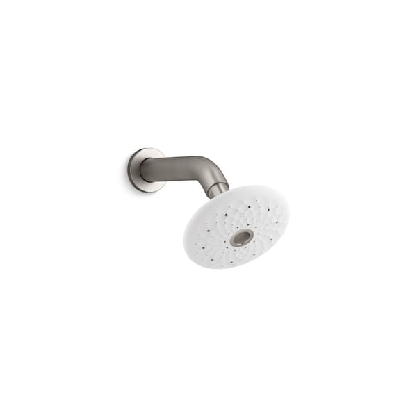Exhale 4-Spray Patterns 5 in. Wall Mounted Fixed Shower Head in Vibrant Brushed Nickel