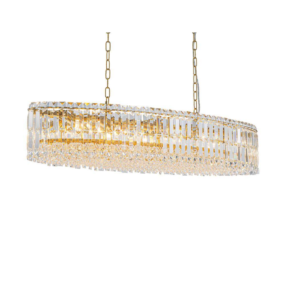 Orillia Modern 10-Light Dimmable Gold Geometric Crystal Chandelier price history on PriceWatchPro