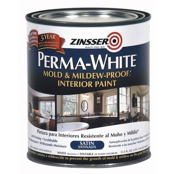 Perma-White 1 qt. Mold and Mildew-proof Satin Interior Paint (6-pack)