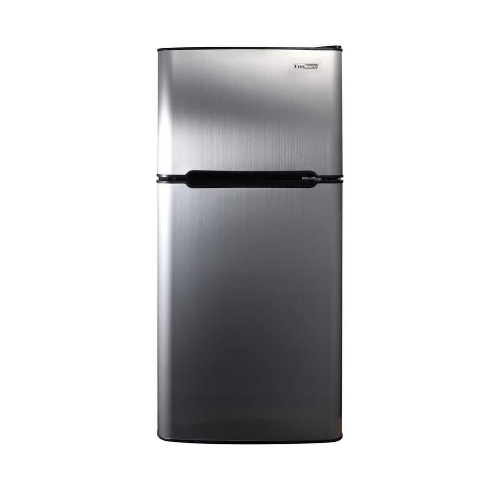 ConServ 4.5 cu.ft. 2 Door Freestanding Mini Refrigerator in Stainless with Freezer