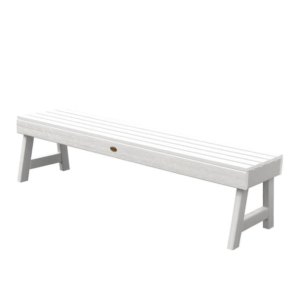 Highwood Weatherly 60 in. 2-Person White Recycled Plastic Outdoor Picnic Bench