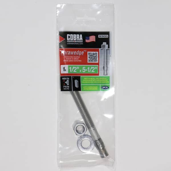 1/2 in. x 5-1/2 in. Galvanized Parawedge, Corrosion Resistance (1-Pack)