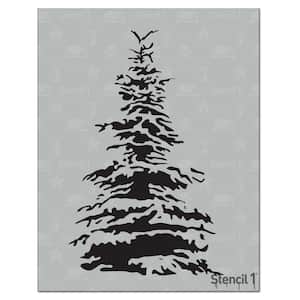 Snowy Pine Stencil