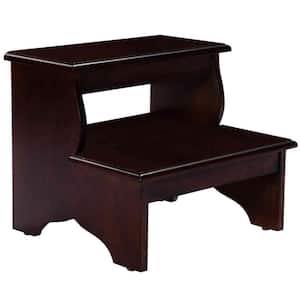 Amelia 15 in. H Brown Backless Wood Bar Short (16-23 in.) Bar Step Stool