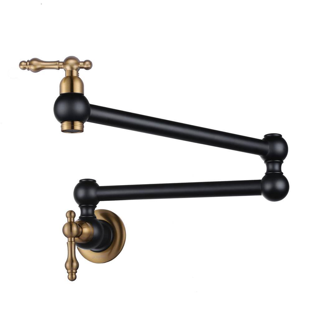 Wall Mounted Pot Filler with Level Handle in Black and Gold price history on PriceWatchPro