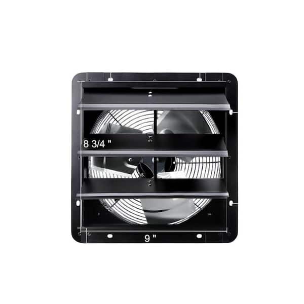 7 in. Wall Mounted Shutter Exhaust Fan with 1.8M Power Cord, 60HZ, 28W, Pure Copper Motor