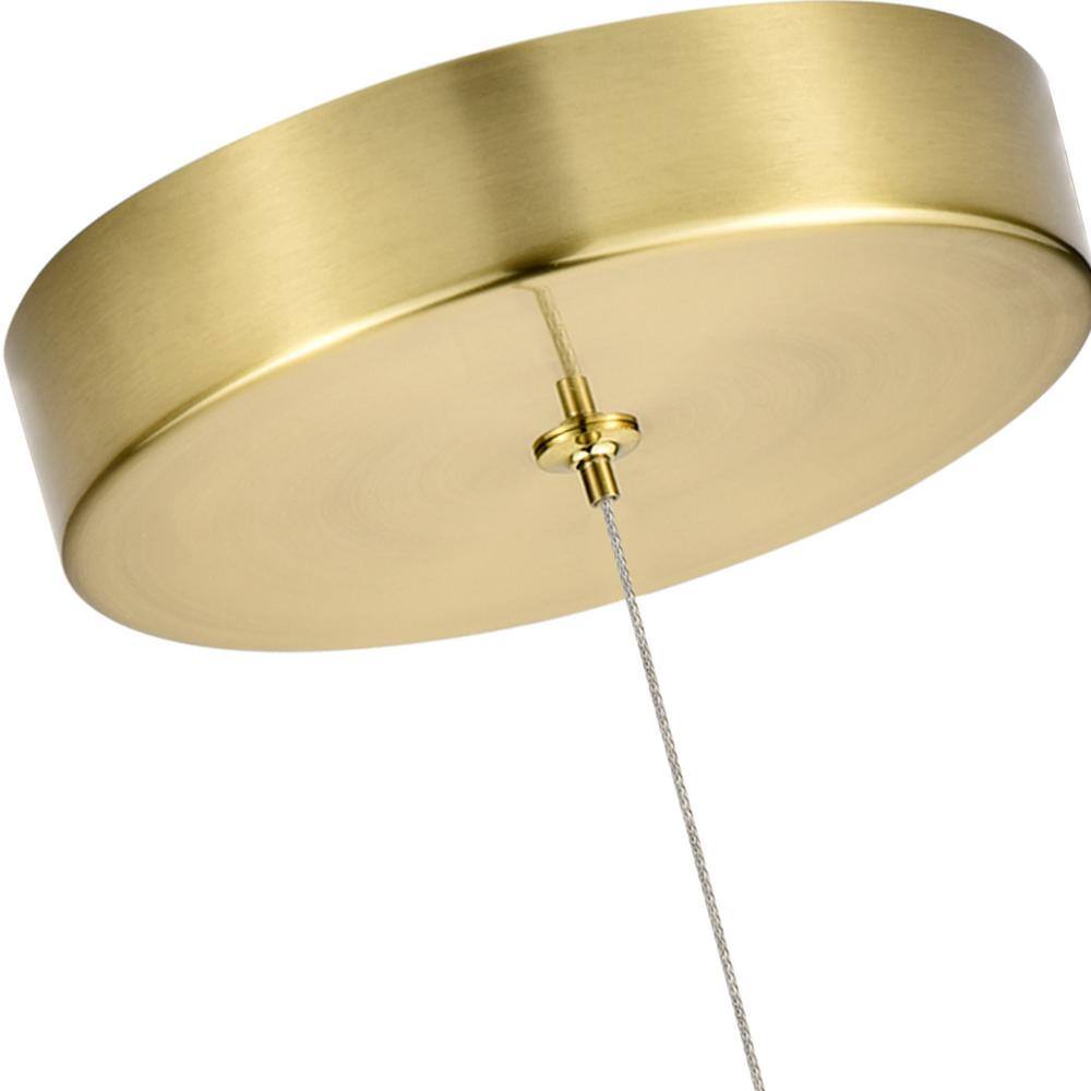 Capri Contemporary 84'' Adjustable Antique Brass LED Pendant with Glass Shade
