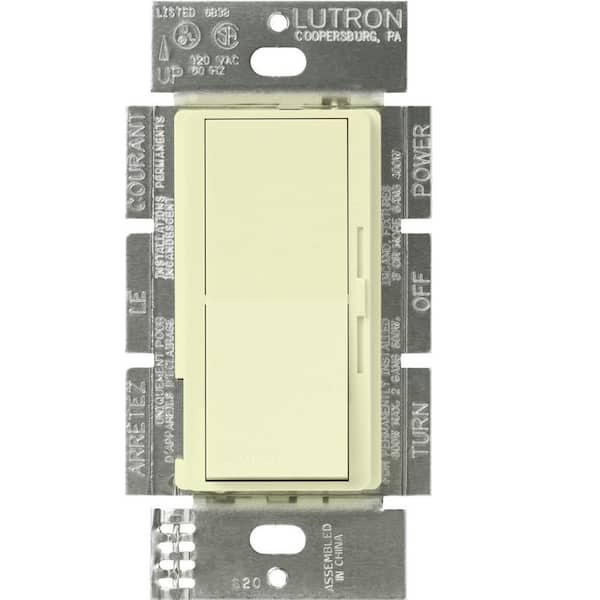Lutron Diva Dimmer Switch for Electronic Low Voltage, 300-Watt/Single-Pole, Almond (DVELV-300P-AL)