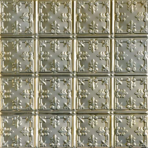 Florentine Gold Nugget 2 ft. x 2 ft. Decorative Nail Up Tin Ceiling Tile (24 sq. ft./case)
