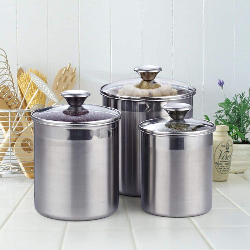 https://images.thdstatic.com/productImages/dde17f3c-2130-47d4-a6e3-593e34f71137/svn/stainless-steel-cooks-standard-kitchen-canisters-02725-64_1000.jpg