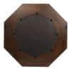 Hexagonal Walnut Wood Framed Wall Mirror
