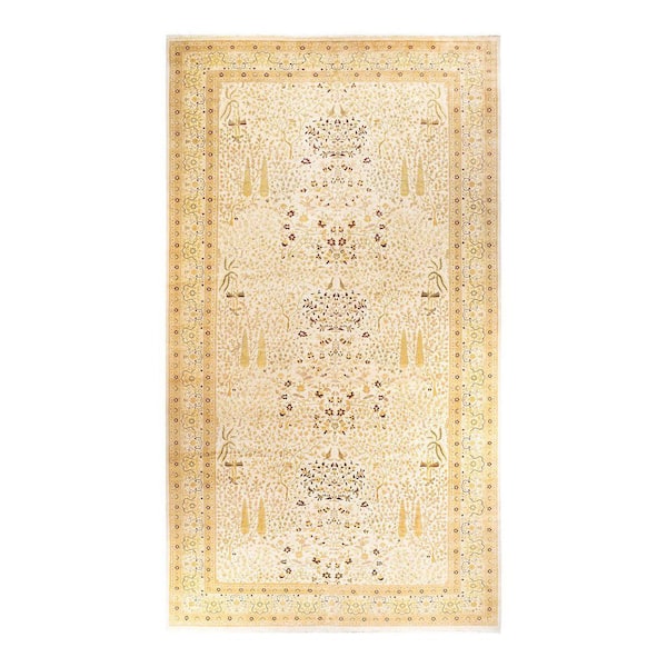 Solo Rugs Mogul One-of-a-Kind Traditional Ivory 10 ft. 3 in. x 19 ft. 3 in. Oriental Area Rug