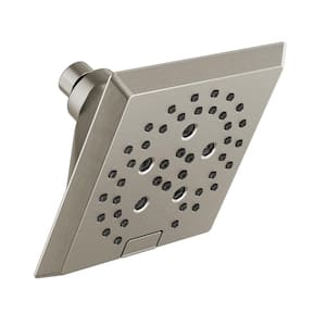 5-Spray Patterns 1.75 GPM 5.81 in. Wall Mount Fixed Shower Head with H2Okinetic in Lumicoat Stainless