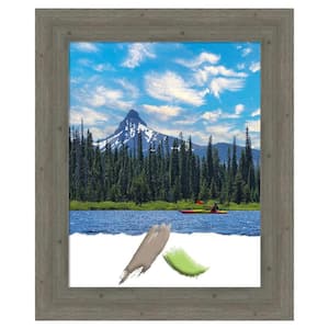 Fencepost Grey Wood Picture Frame Opening Size 22 x 28 in.