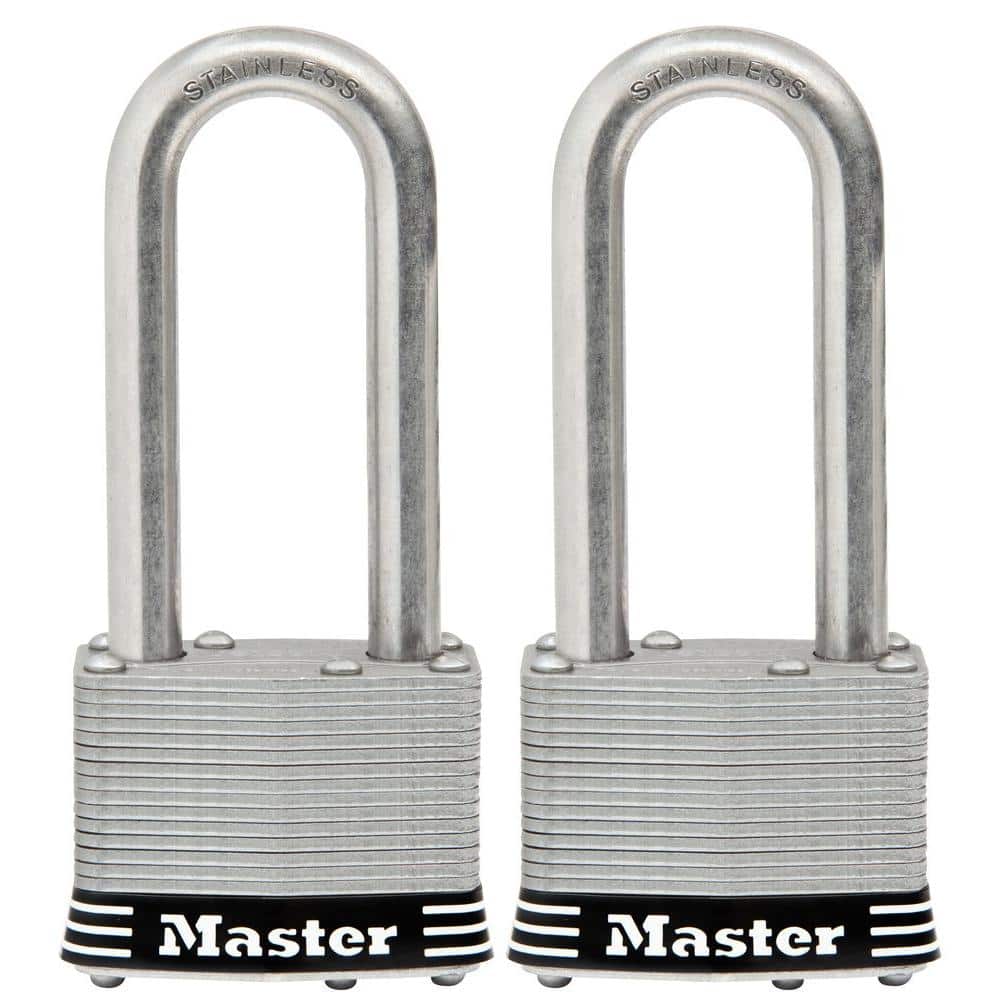 Master Lock Heavy Duty Outdoor Padlock with Key, 2 in. Wide, 2-1/2 in.  Shackle, 2 Pack M5XTLJCCSEN - The Home Depot