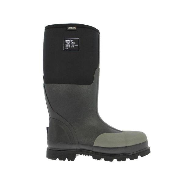 BOGS Forge Steel Toe Men 16 in. Size 12 Black Waterproof Rubber with Neoprene Boot