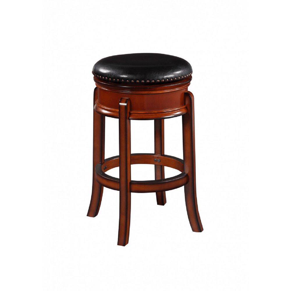 Hamilton 29 in. Brandy Swivel Cushioned Bar Stool