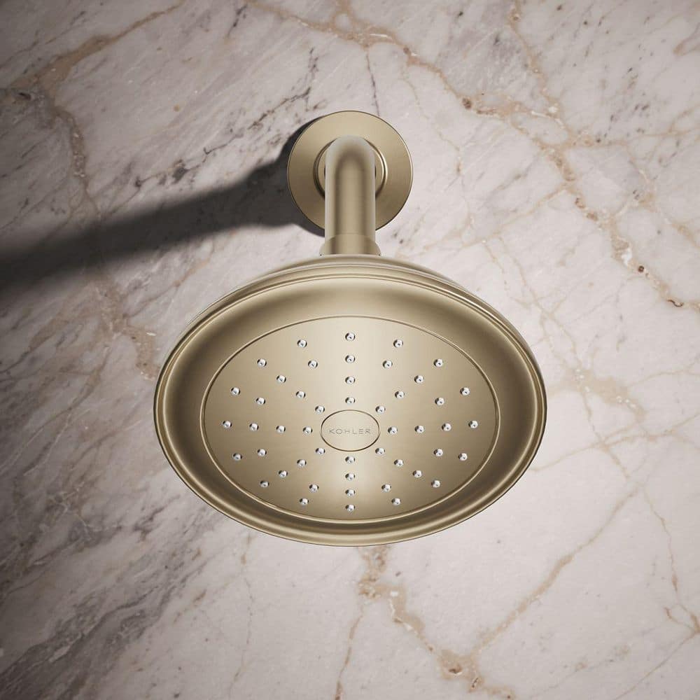 Vibrant Brushed Bronze Wall Mounted Shower Head with Katalyst Spray