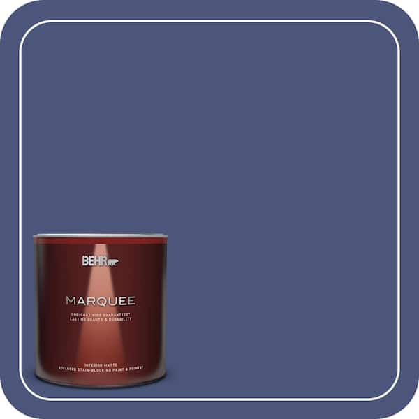 BEHR MARQUEE 1 qt. #620D-7 Deep Indigo Matte Interior Paint & Primer