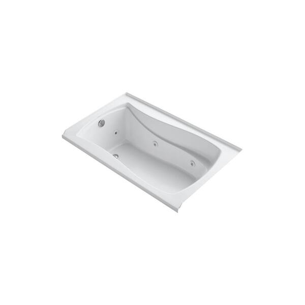 KOHLER Mariposa 60 in. Left Drain Rectangular Alcove Whirlpool Bathtub in White