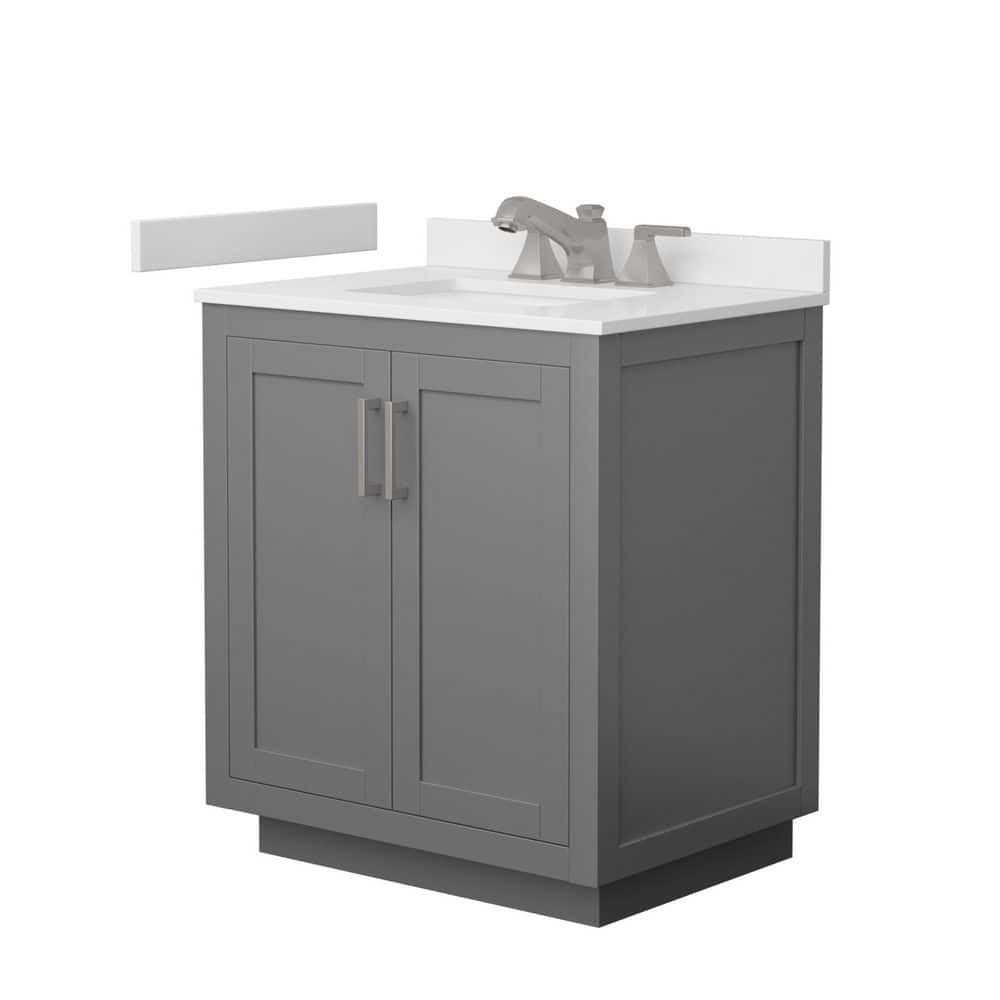 Miranda 30 in. Single Freestanding Dark Gray Bath Vanity with White Cultured Marble Top Assembled price history on PriceWatchPro