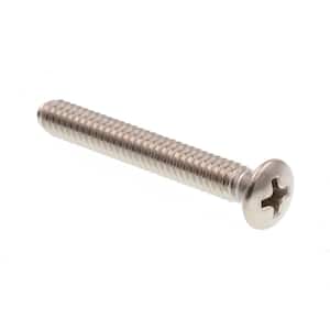 #10-24 x 1-1/2 in. Grade 18-8 Stainless Steel Phillips Drive Oval Head Machine Screws (25-Pack)