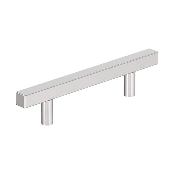 10-Pack Bar Pulls Square 3 3/4 in.  96mm  Modern Polished Chrome Bar Cabinet Pulls