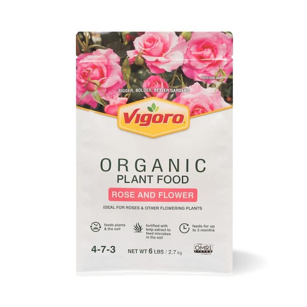 Vigoro 6 lbs. Organic Rose and Flower Plant Food, OMRI Listed, 4-7-3