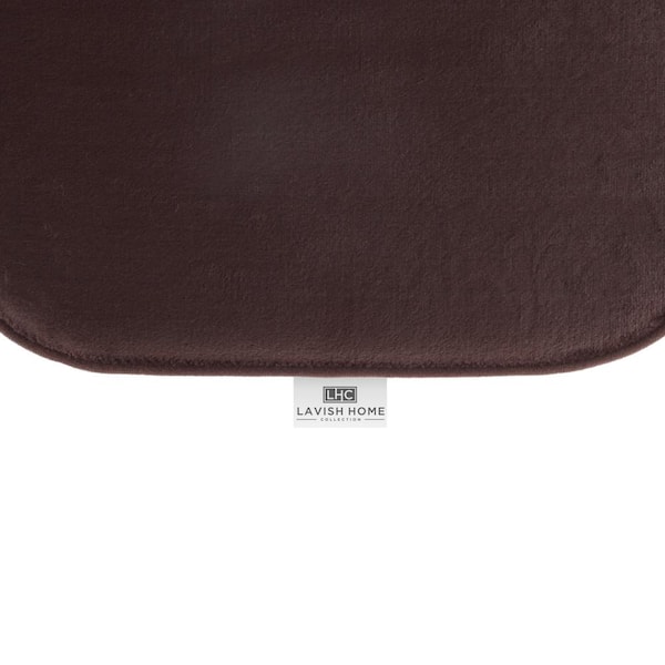 Lavish Home Brown Memory Foam Chair Pad HW8911032 - The Home Depot