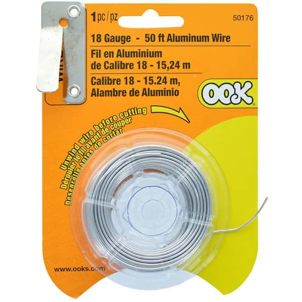 OOK 50 ft. 10 lb. 18-Gauge Aluminum Hobby Wire 50176 - The Home Depot