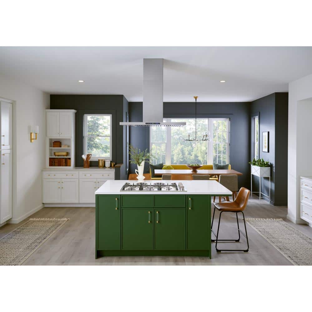 Broan 36" Stainless Steel Convertible Island Range Hood with LED Lighting