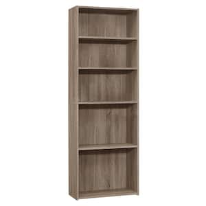 Adjustable 5-Shelf Wood Bookcase Shelving Book Wide Bookshelf storage Furniture 