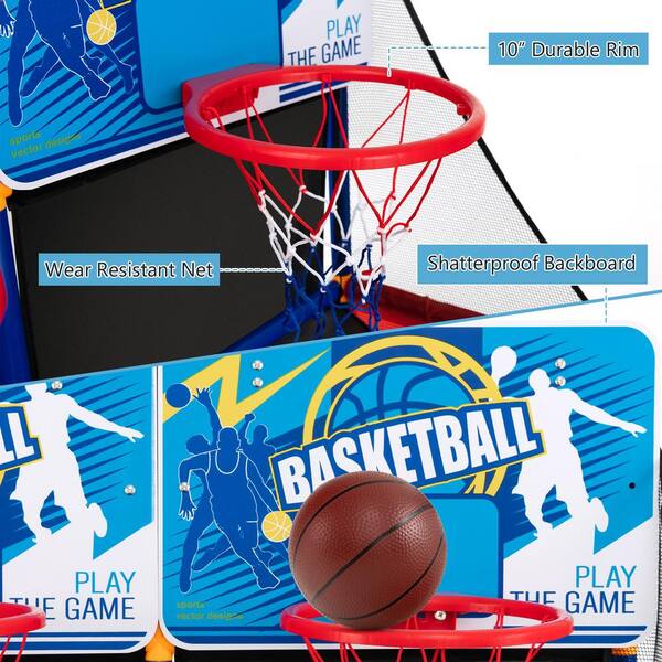 JOYIN Kids Arcade Basketball Game Set with 4 Balls and Hoop for Kids Indoor  Outdoor Sport Play - Easy Set Up - Air Pump Included - Ideal for Games and  Competition 