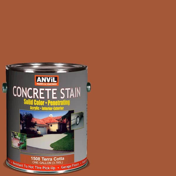 Anvil 1-gal. Terra Cotta Acrylic Solid Color Interior/Exterior Concrete Stain-DISCONTINUED