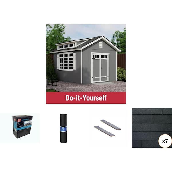 Metal Ramps, 10 ft. x 12 ft. Windemere Shed, Roofing Nails 5 lb, Shingles (26-Pieces) and Felt Roof Combo