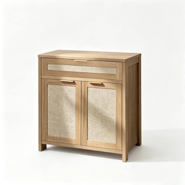 Rattan Sideboard Buffet Cabinet,Storage Cabinet with Adjustable Shelf,Drawer for Dining,Kitchen,Entryway,Living Room
