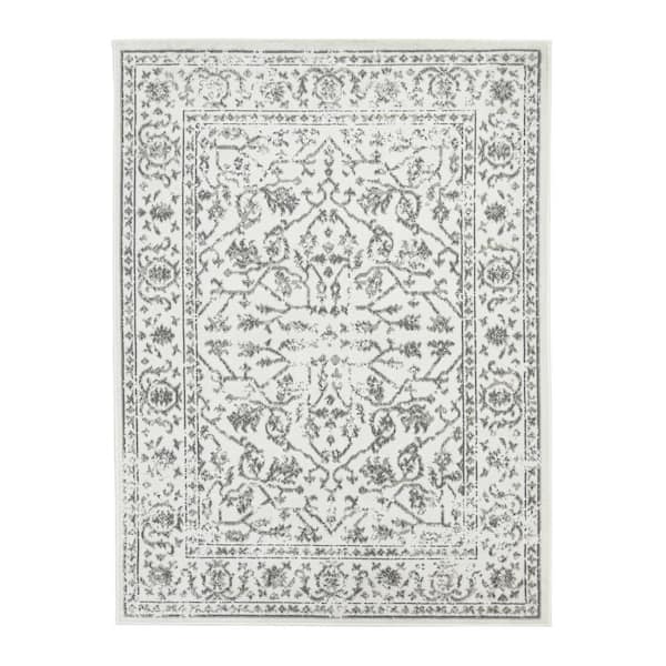 Amer Rugs Alpine 6 ft. X 8 ft. Light Gray Border Area Rug