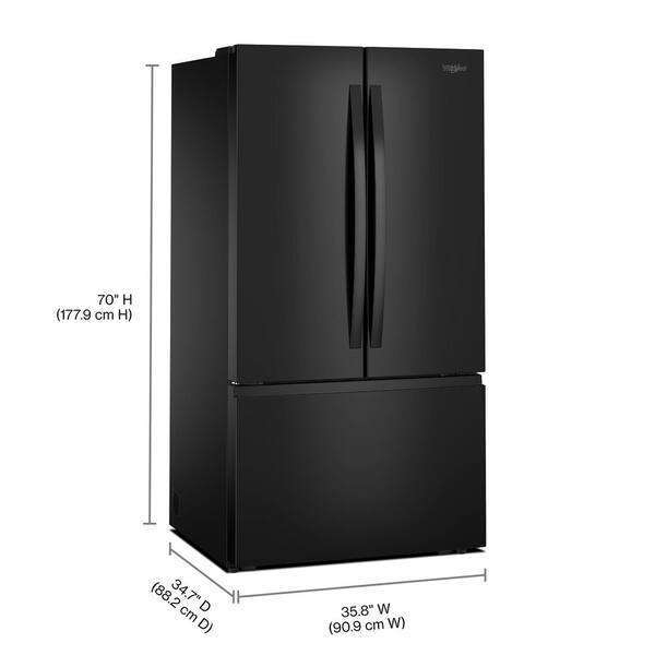 Whirlpool French Door Fridge (WRFF3336SB) - Black Whirlpool French Door Fridge (WRFF3336SB) - Black