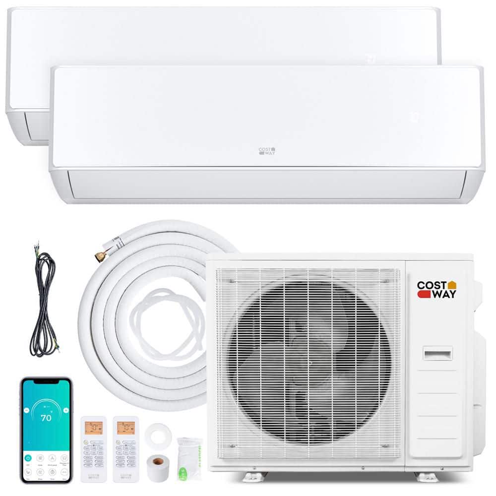 X-Pro 35000 BTU 2 Zone 24K + 24K 3000 sq. ft. 4 ton Mini Split Air Conditioner Heat Pump, Line Set Included price history on PriceWatchPro