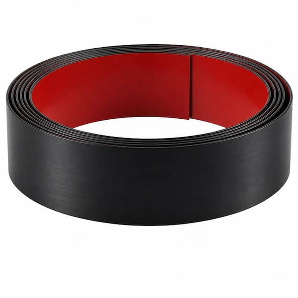 240 in. W x 4 in. D x 0.1 in. H in Black Toe Kick Stainless Steel Kick Plate Self Adhesive Metal Kick Plate for Cupboard