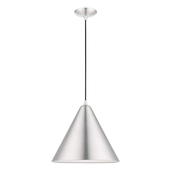 AVIANCE LIGHTING Fairmeade 1-Light Brushed Aluminum Cone Pendant